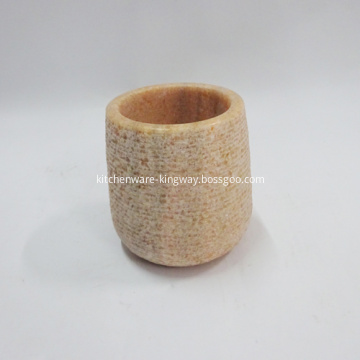 Yellow Marble Toothbrush Cup